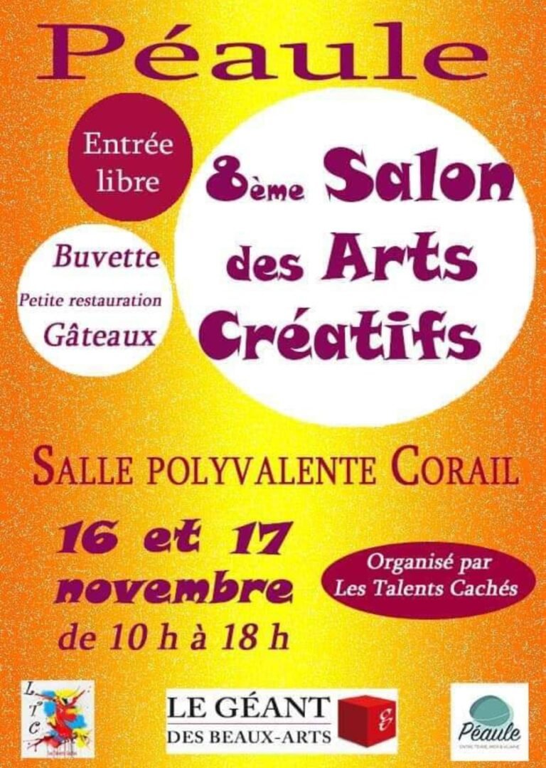 Salon des arts créatifs 16 et 17 novembre à Péaule