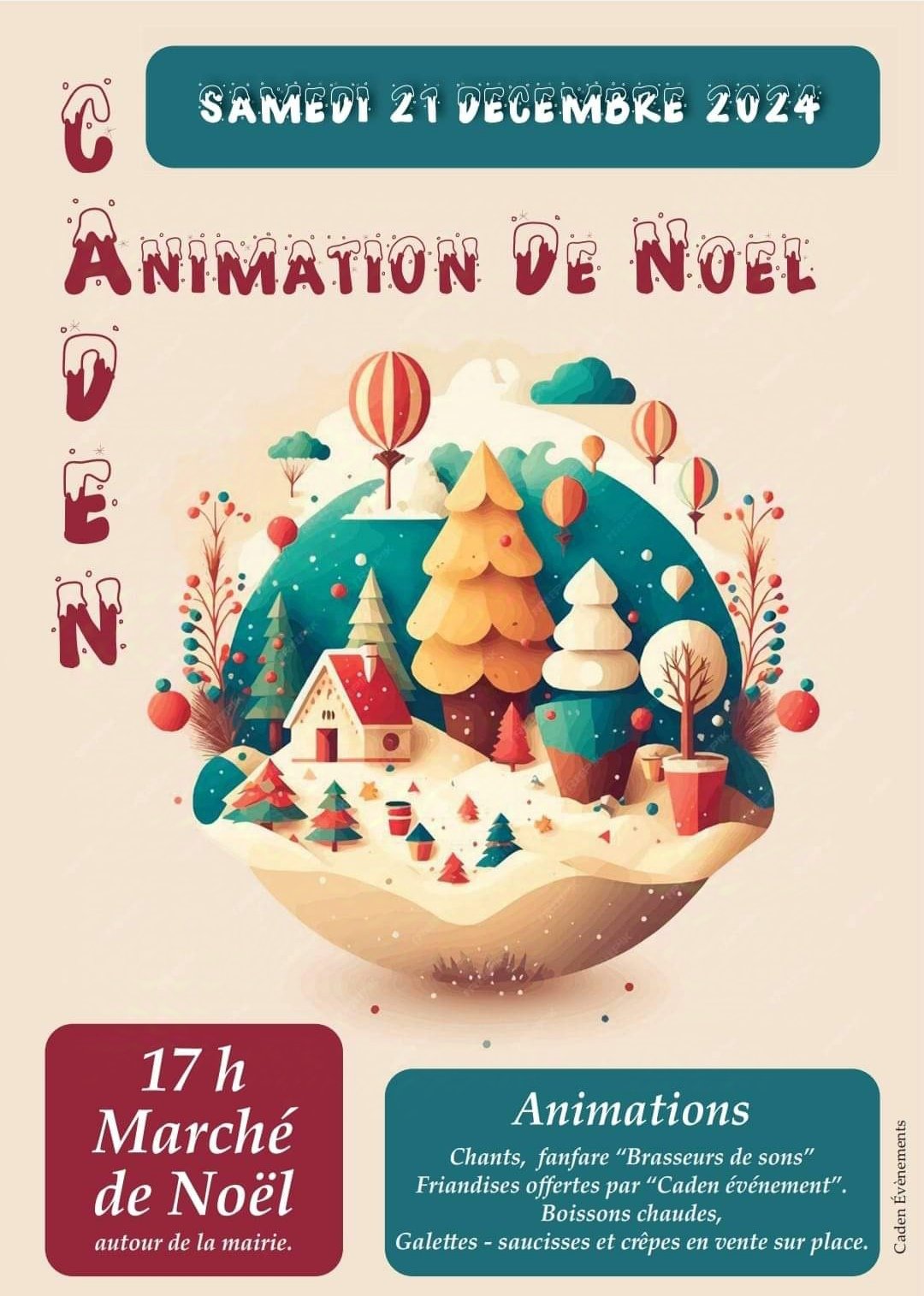 Marché de Noël 21 décembre à Caden